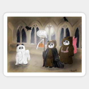 Halloween Monks Sticker